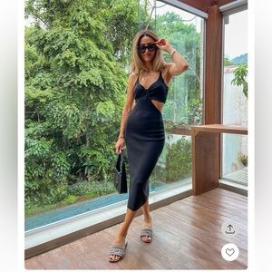 The Drop Women's Zuri Fitted Cut-Out Maxi Sweater Dress XS